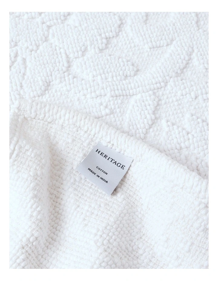 Floral Jacquard Bath Mat in Cream image 4