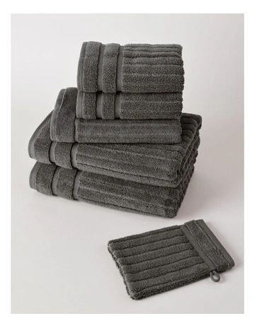 Essentials Ribbed Spa Pack in Charcoal