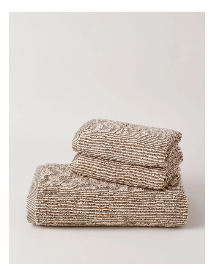 Rustic Stripe Towel Range in Umber image 1