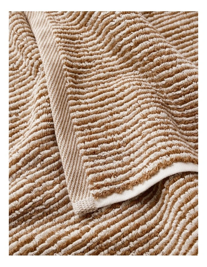 Rustic Stripe Towel Range in Umber image 2