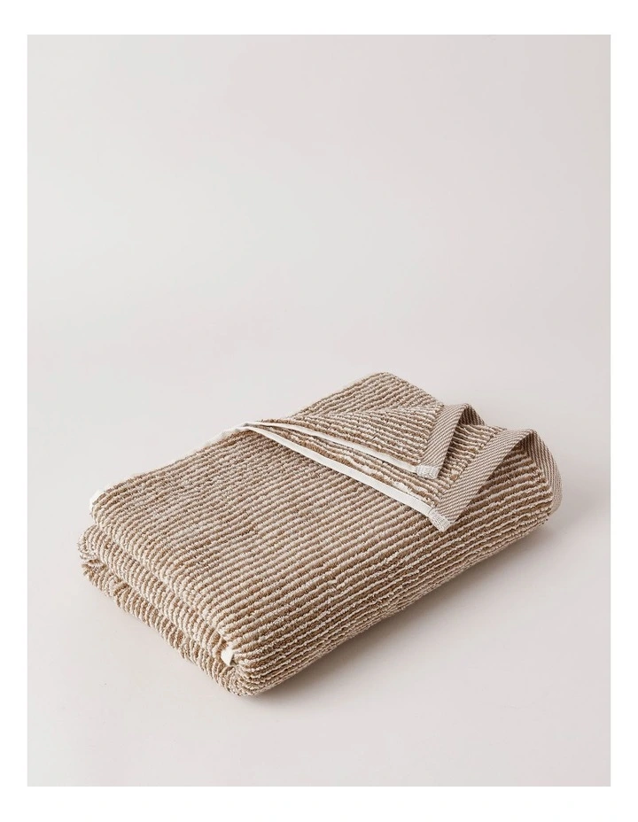 Rustic Stripe Towel Range in Umber image 3