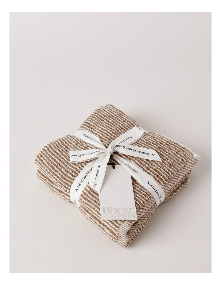 Rustic Stripe Towel Range in Umber image 5