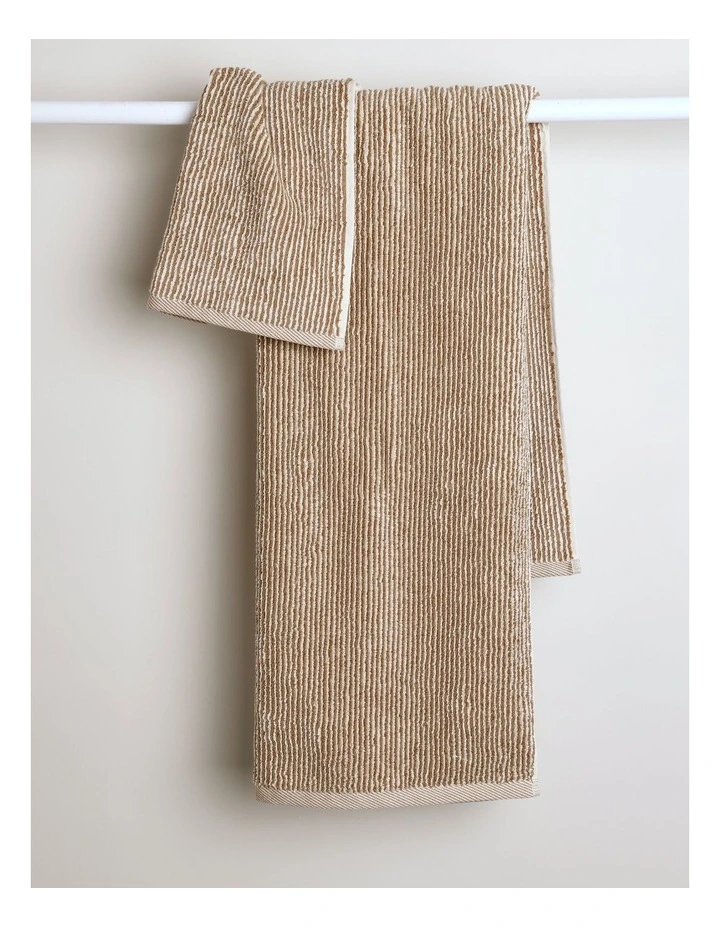 Rustic Stripe Towel Range in Umber image 7