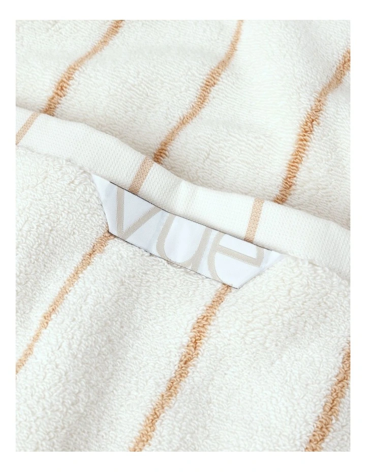 Pinstripe Towel Range in Caramel image 5