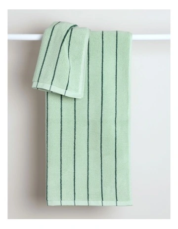 Pinstripe Towel Range in Forest