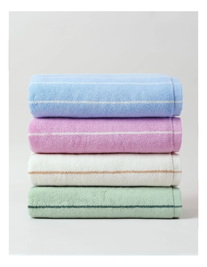 Pinstripe Towel Range in Forest image 6