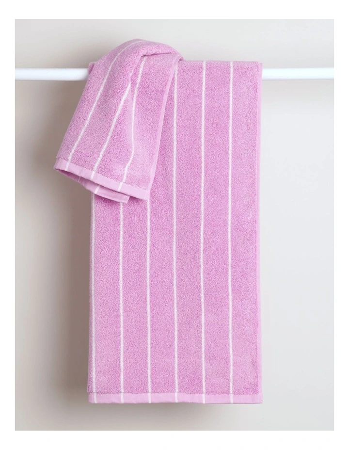 Pinstripe Towel Range in Candy image 2