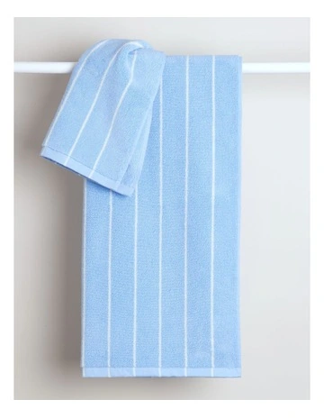 Pinstripe Towel Range in Azure