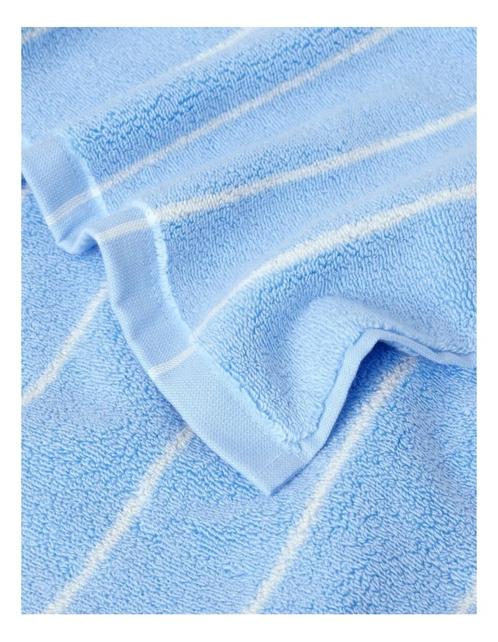 Pinstripe Towel Range in Azure image 3