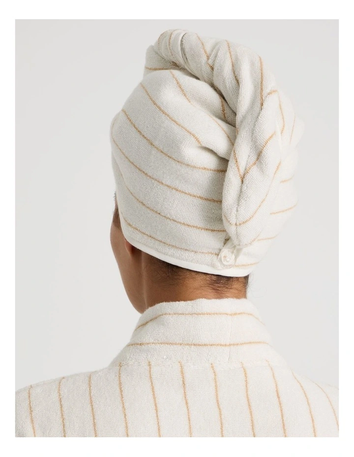 Pinstripe Hair Wrap in Caramel image 3