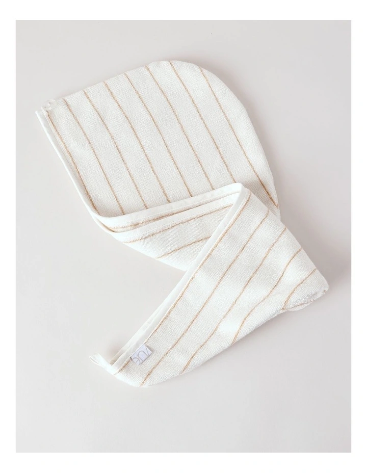 Pinstripe Hair Wrap in Caramel image 4