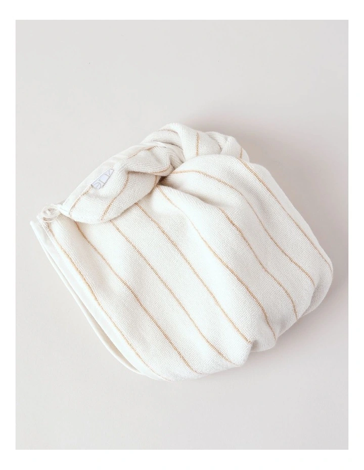 Pinstripe Hair Wrap in Caramel image 5