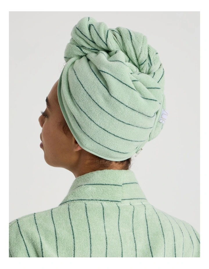 Vue Pinstripe Hair Wrap in Forest image 2