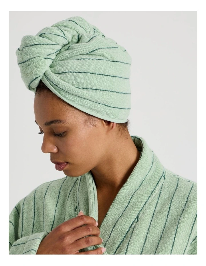 Vue Pinstripe Hair Wrap in Forest image 3