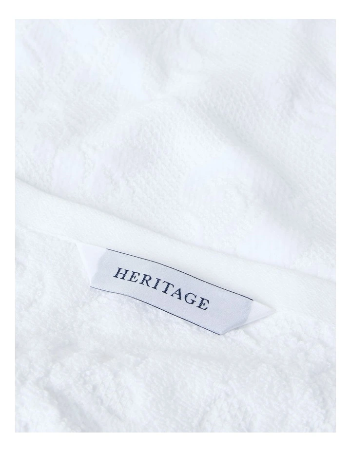 Margot Jacquard Towel Set in White image 5