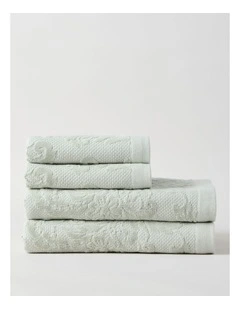 Margot Jacquard Towel Set in Sage