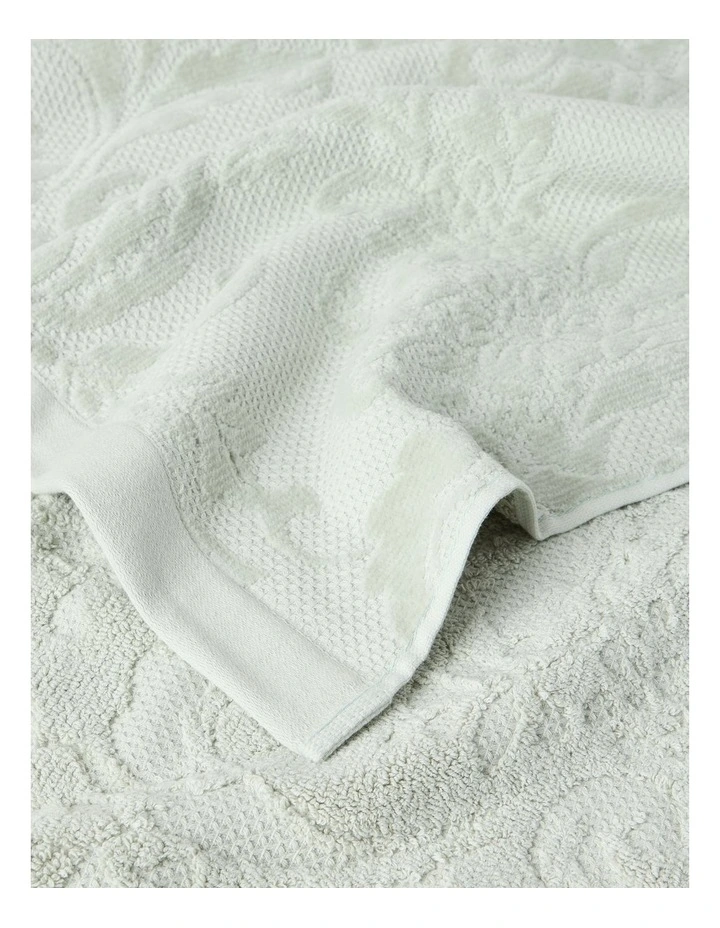 Margot Jacquard Towel Set in Sage image 2