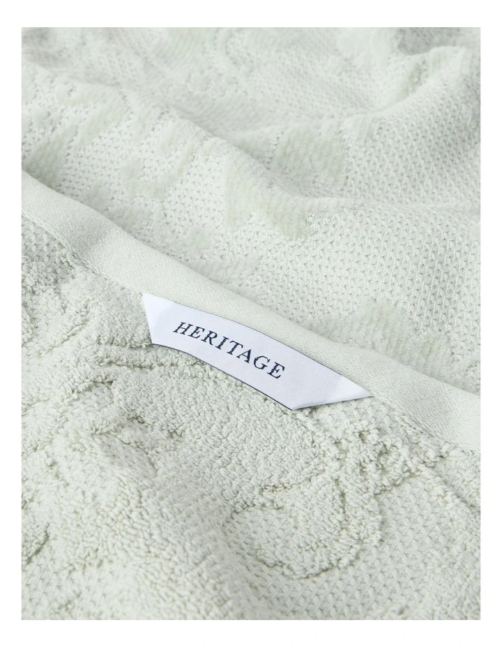 Margot Jacquard Towel Set in Sage image 5
