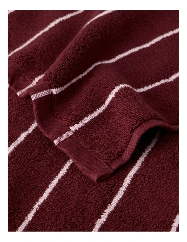 Vue Pinstripe Towel Range in Red Velvet image 3