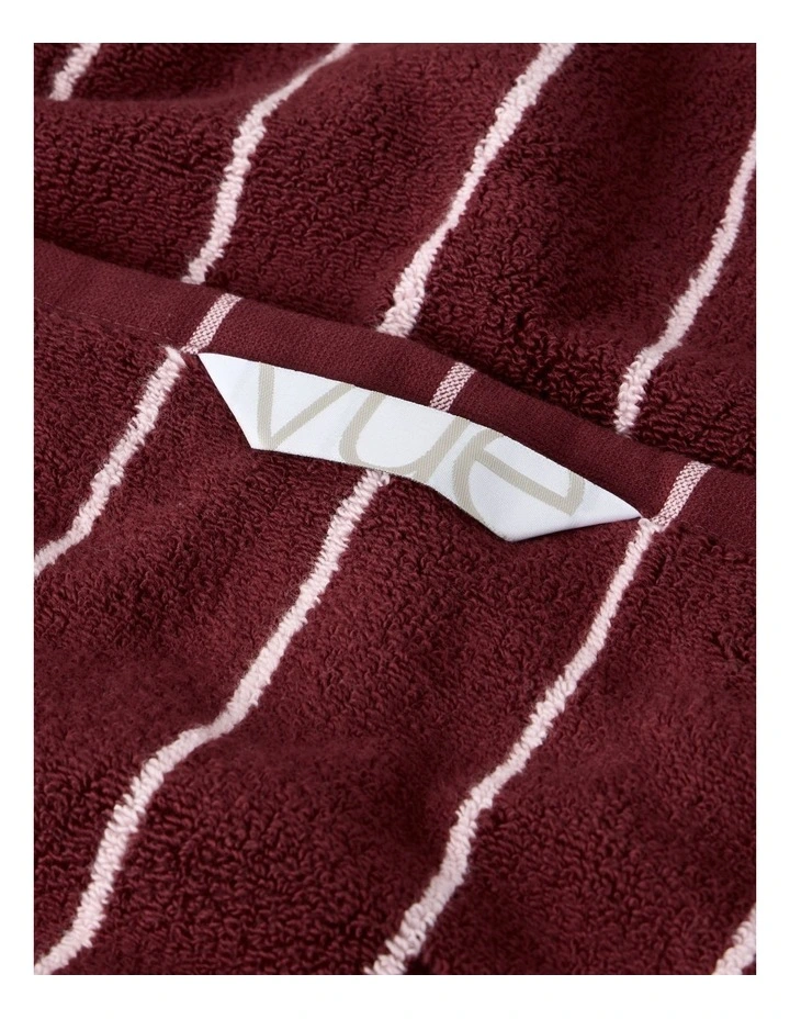 Vue Pinstripe Towel Range in Red Velvet image 5