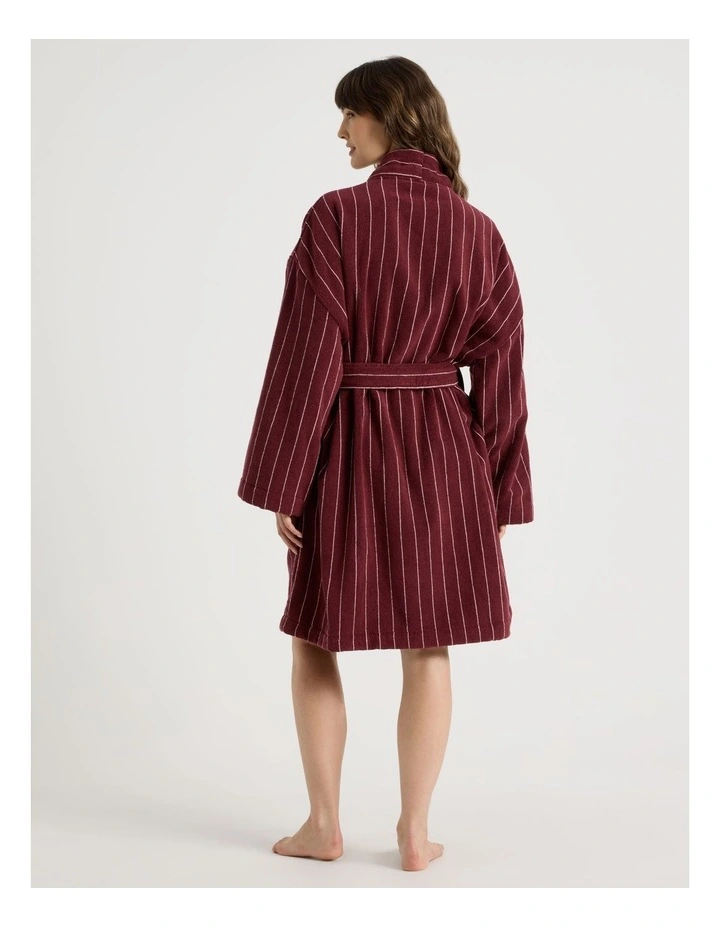Pinstripe Bath Robe in Red Velvet image 6