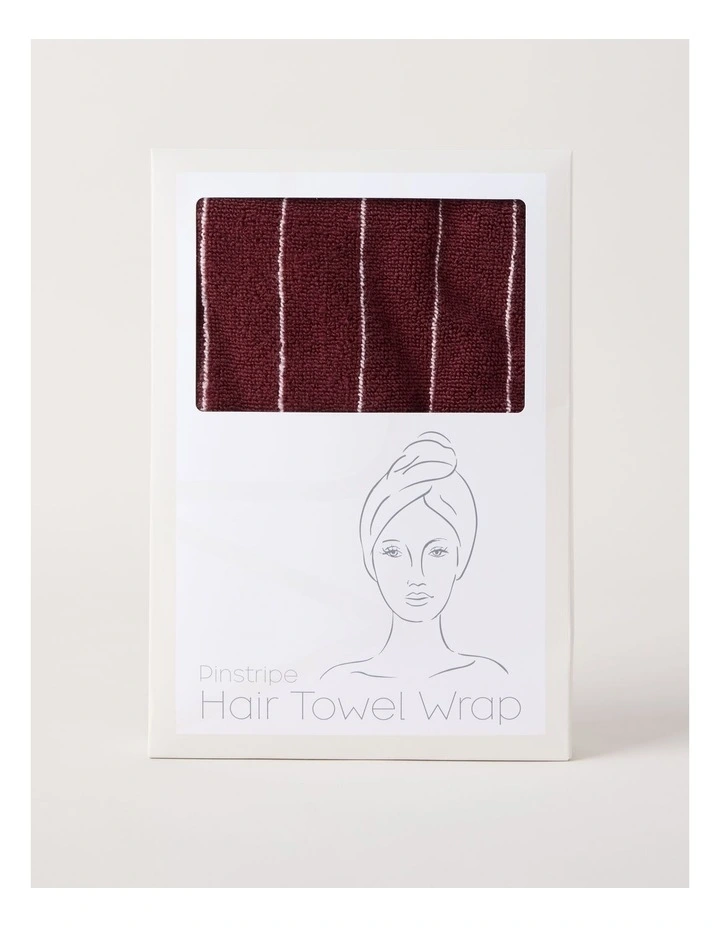 Vue Pinstripe Hair Wrap in Red Velvet image 3