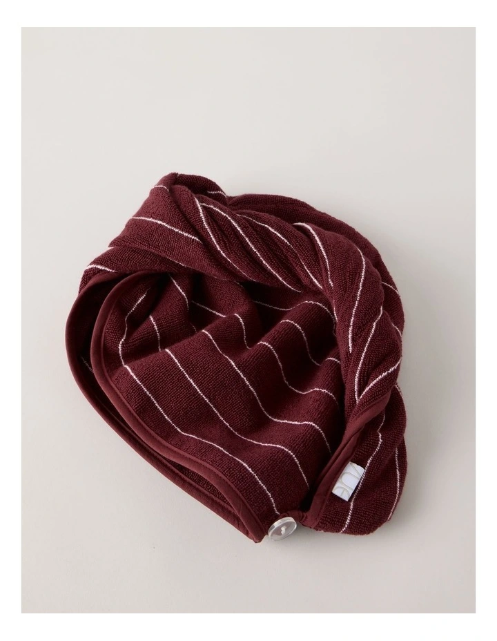 Vue Pinstripe Hair Wrap in Red Velvet image 5