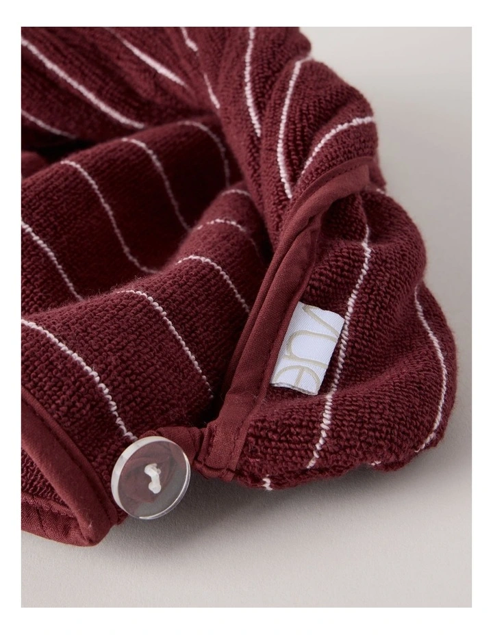 Vue Pinstripe Hair Wrap in Red Velvet image 6