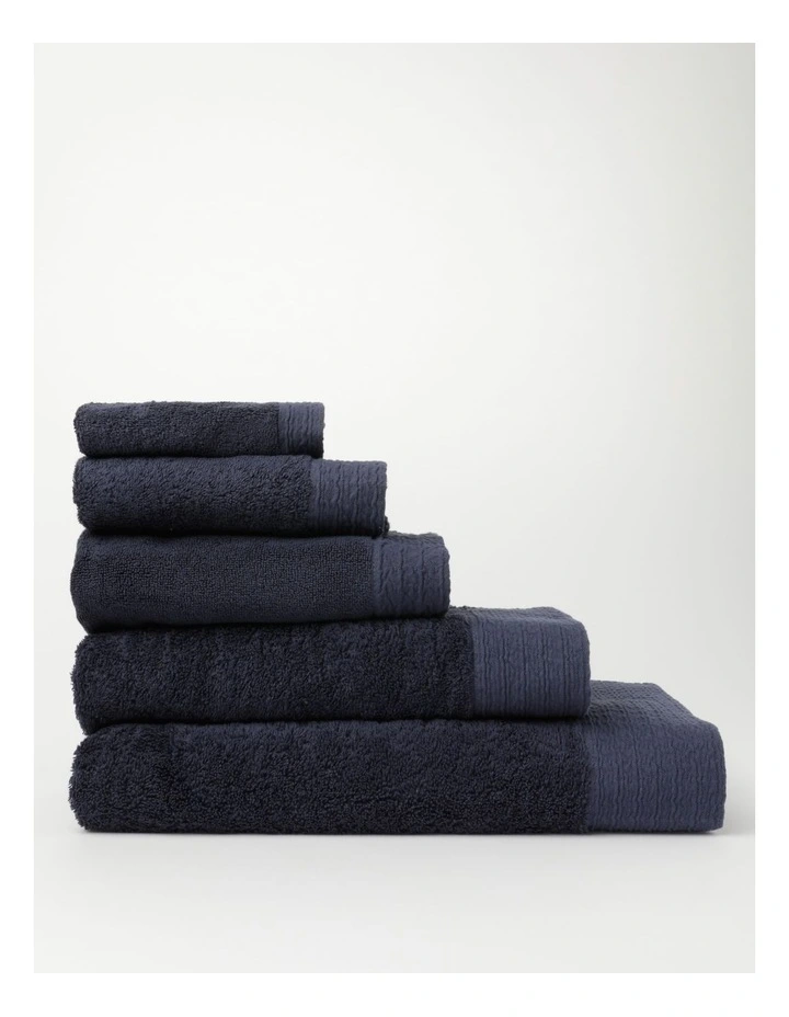 Organic Towel Range Indigo image 1