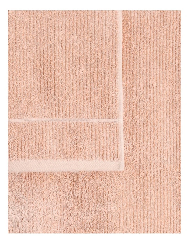Combed Cotton Ribbed Towel Range in Dusty Pink image 3