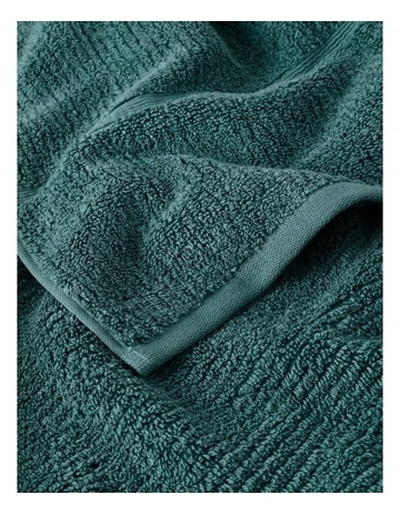 Combed Cotton Ribbed Towel Range in Sea Pine