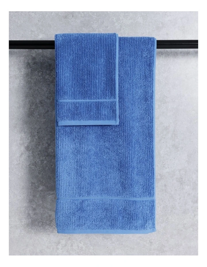 Vue Combed Cotton Ribbed Towel Range In Electric Blue | MYER