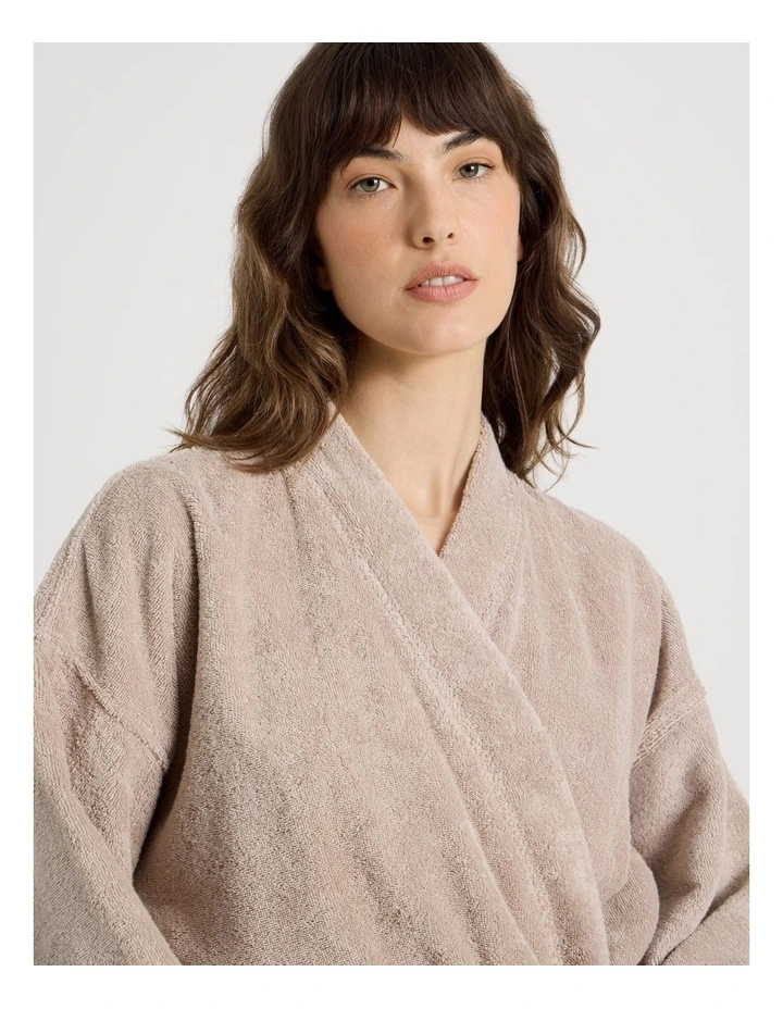 Australian Cotton Bath Robe in Stone image 2