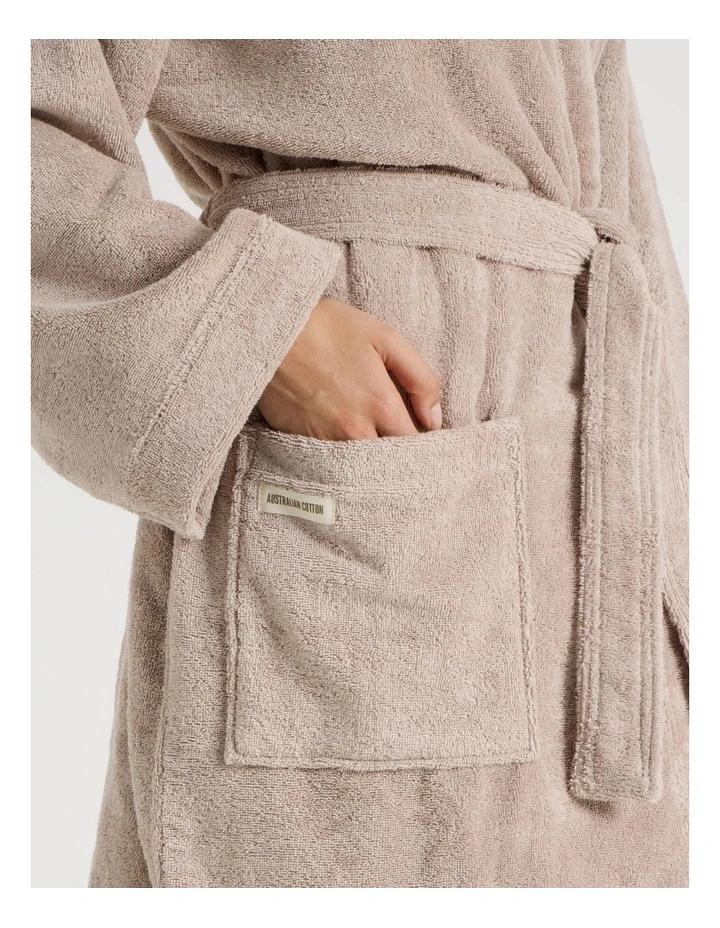 Australian Cotton Bath Robe in Stone image 3