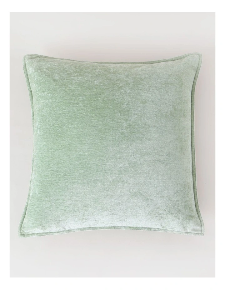 Valerie Velvet Chenille Cushion in Sage image 1