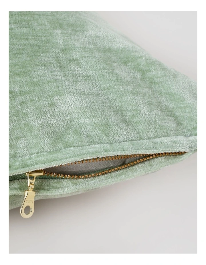 Valerie Velvet Chenille Cushion in Sage image 4