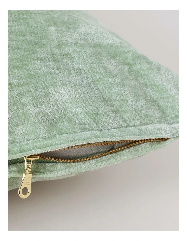 Valerie Velvet Chenille Cushion in Sage image 4