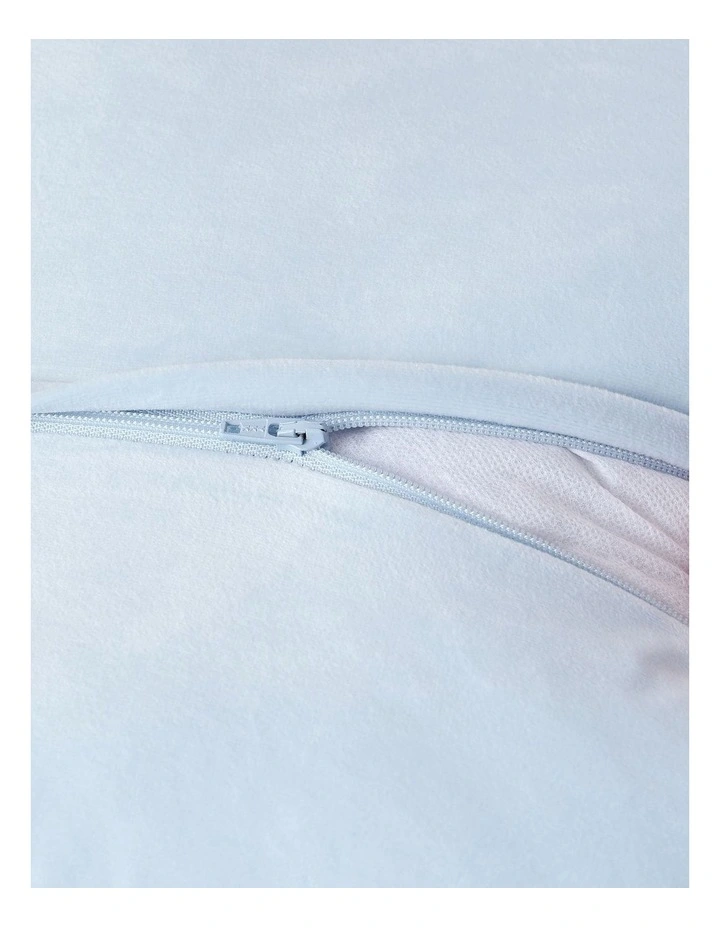 Velvet Scalloped Cushion in Blue image 4