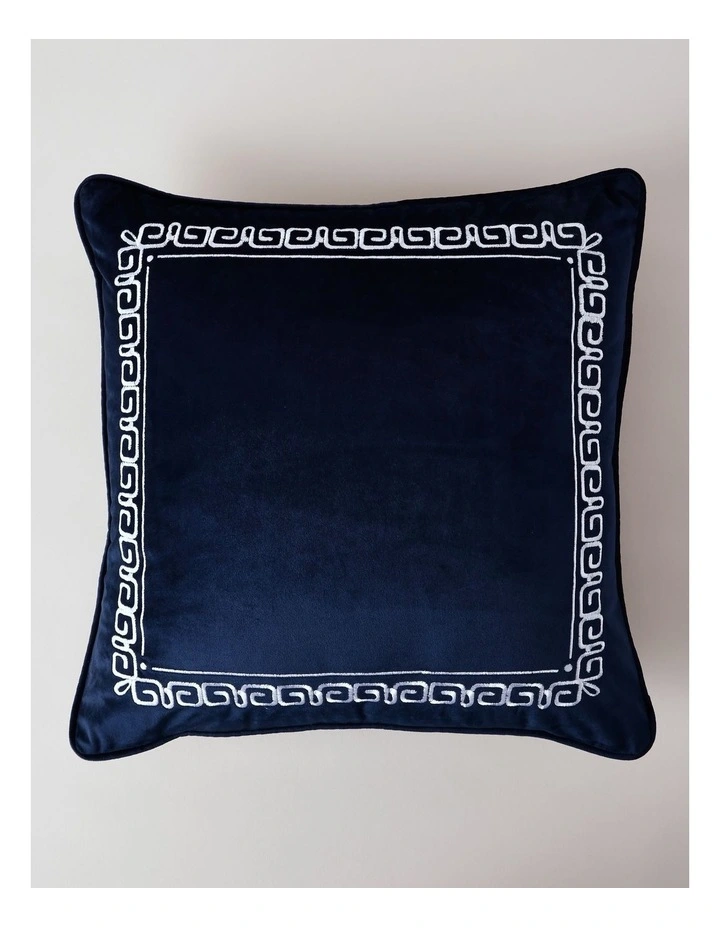 Grecian Key Cushion in Navy image 1