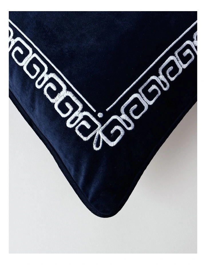 Grecian Key Cushion in Navy image 3