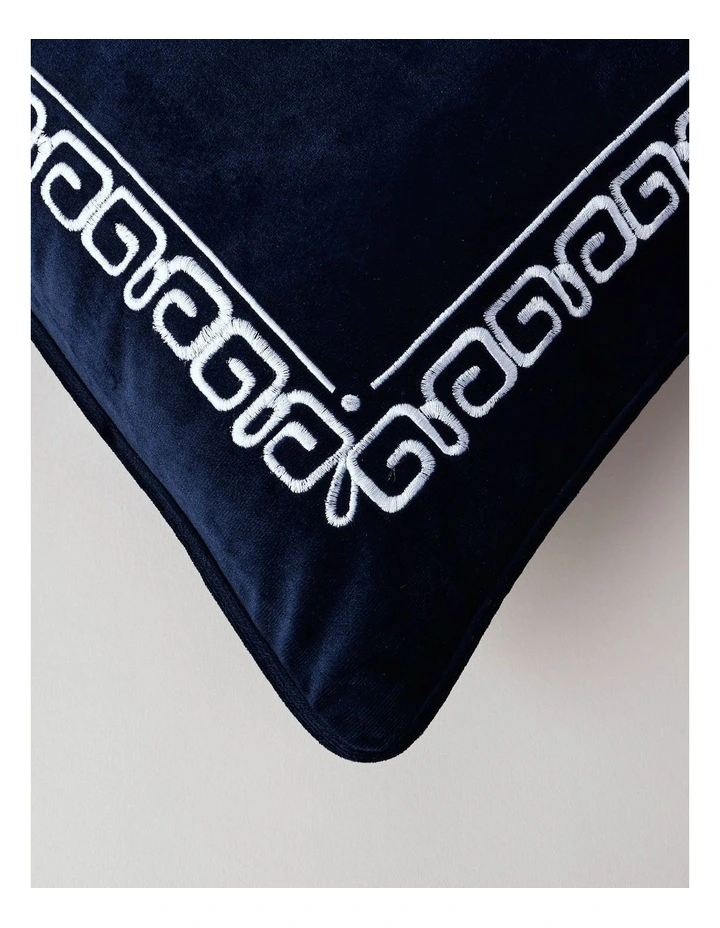 Grecian Key Cushion in Navy image 3