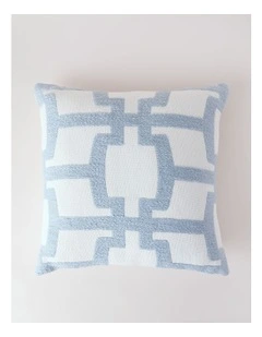 Trellis Textured Cushion 50x50 in Blue
