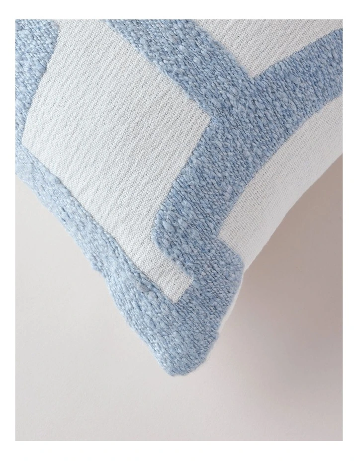 Trellis Textured Cushion 50x50 in Blue image 2