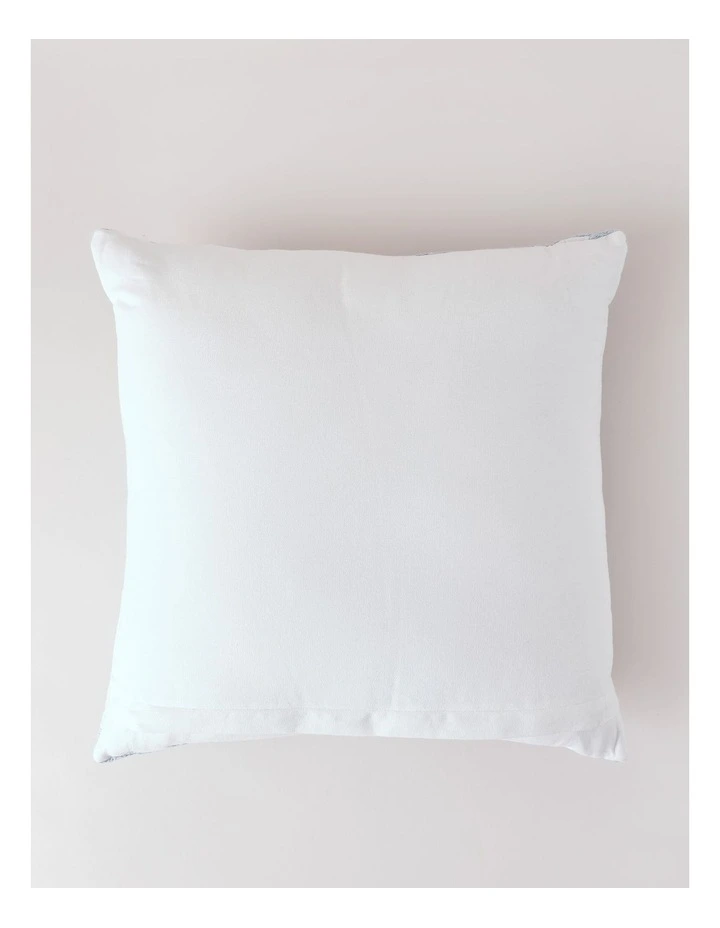 Trellis Textured Cushion 50x50 in Blue image 3