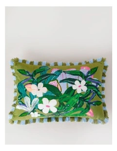Morgan Jamieson Jungle Funk Cushion in Greens
