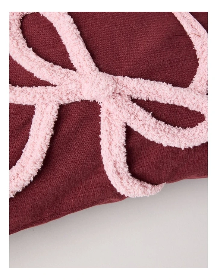 Bow Wiggle Cushion in Cherry image 2