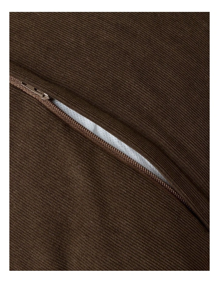 Ditsy Floral Embroidered Cushion in Brown image 5