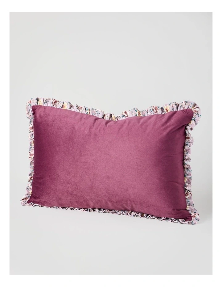 Aria Velvet Cushion in Wine image 1