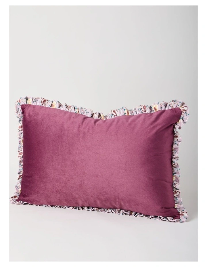 Aria Velvet Cushion in Wine image 1