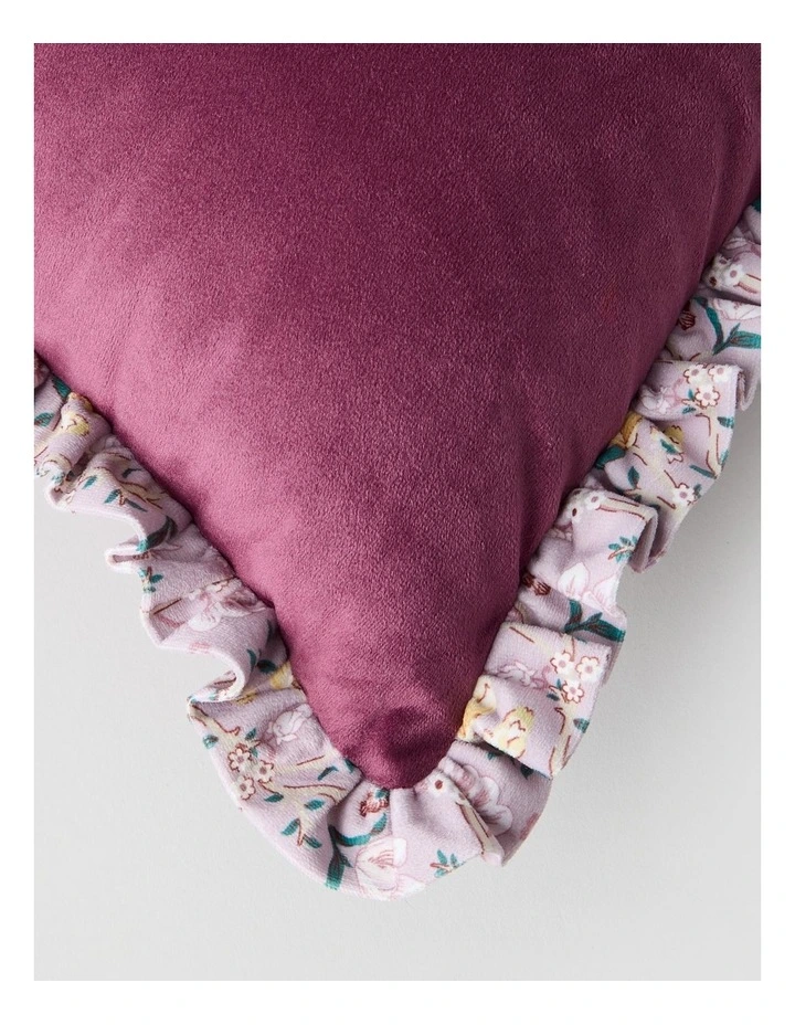 Aria Velvet Cushion in Wine image 2